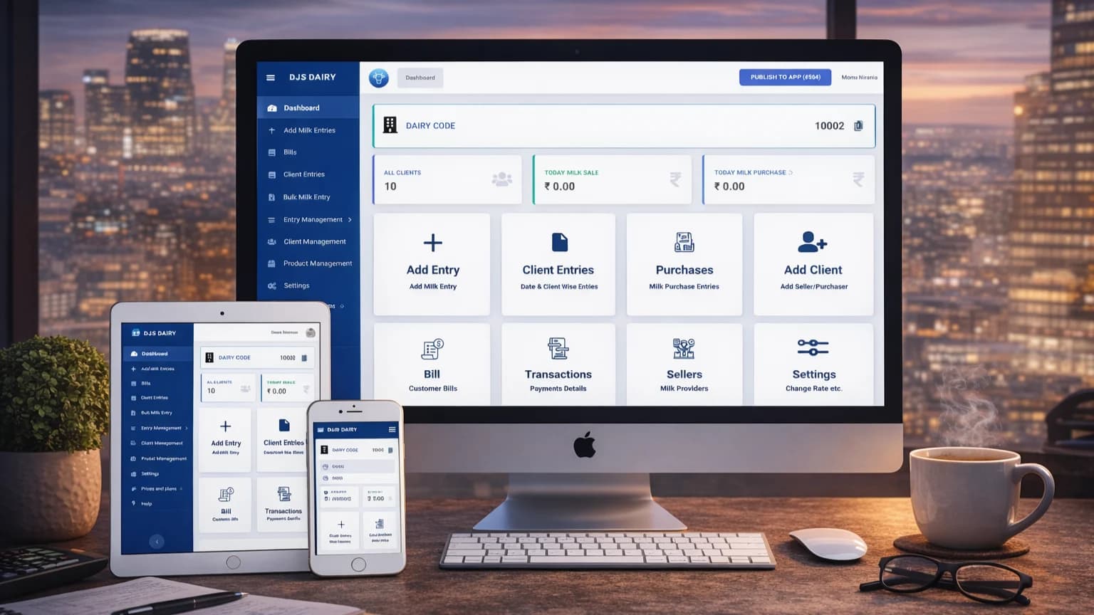 DJS Dairy — management dashboard & web portal