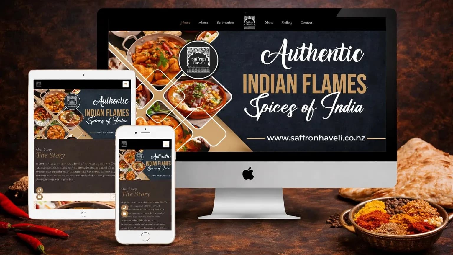 Saffron Haveli — restaurant website with online ordering