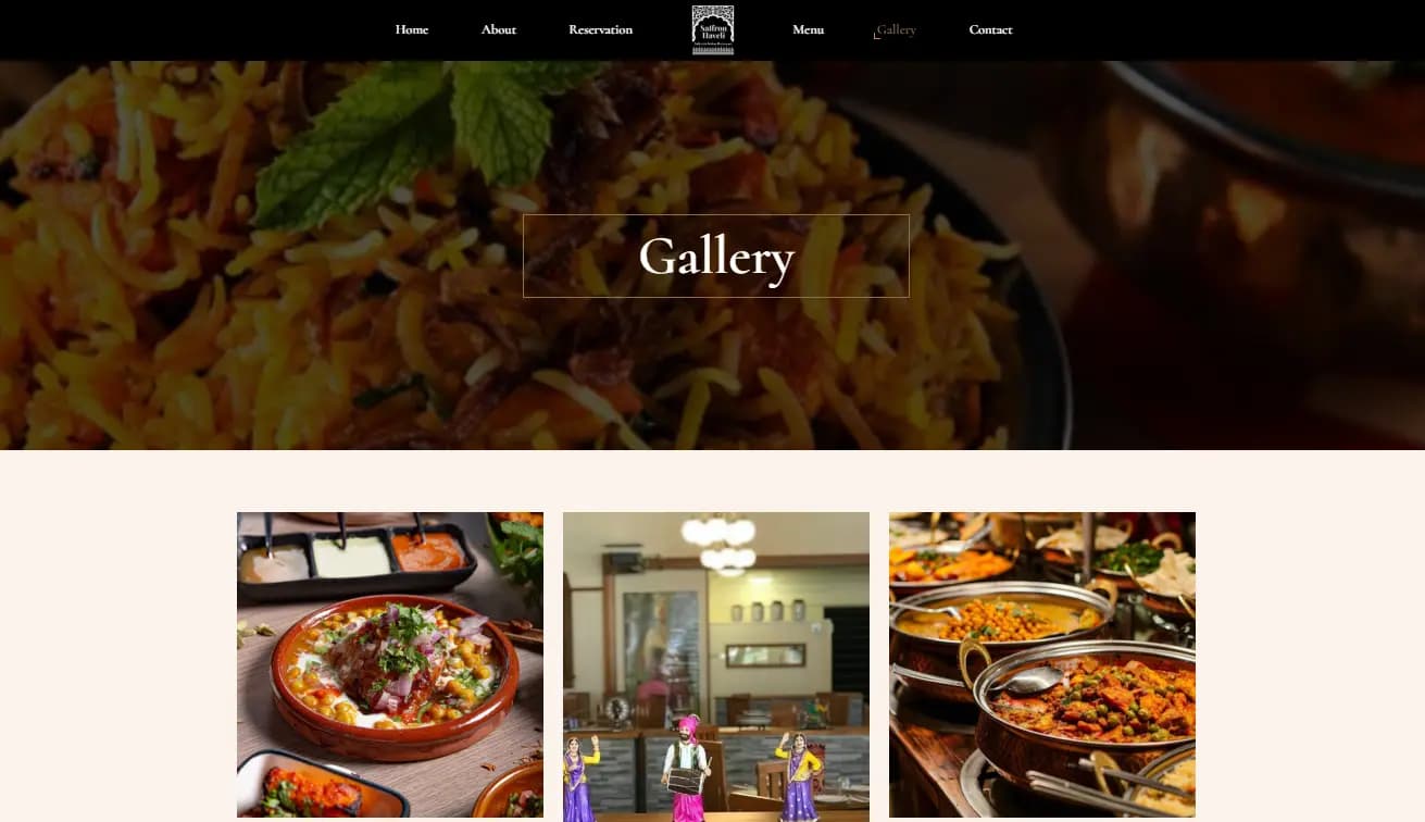 Saffron Haveli — WordPress restaurant site with ordering
